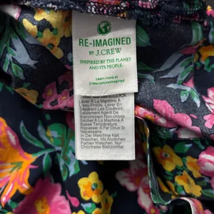J.Crew Garden‎ Ruffle Cap Sleeve Floral Navy Top 100% Cotton, Small thumbnail 3