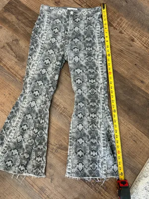 Free People Snakeskin Flare Jeans thumbnail 2