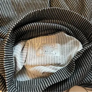 Athleta Black and White Striped Top thumbnail 3