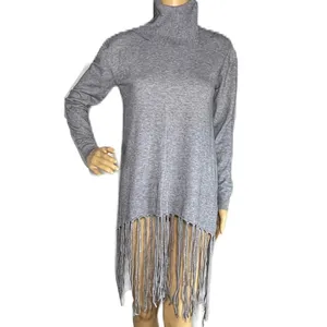 LOLA B Fringe Turtle Neck Sweater Sz S thumbnail 4