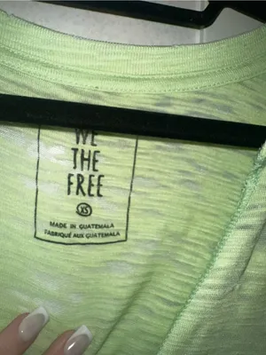 NWOT Free People We The Free Maddie Burnout Tee- Lime Green $58 MSRP thumbnail 3
