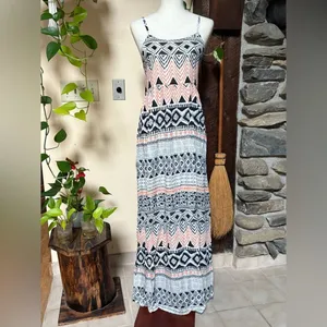 Oxford Circus Black and Orange Strapless Sundress Resort Wear thumbnail 2