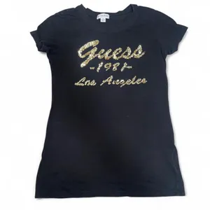 Guess Black Tee with Gold Script thumbnail 2