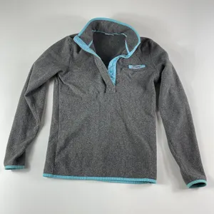 Columbia PFG Jacket Womens Small Gray‎ 1/4 Snap T-Snap Fleece Long Sleeve Ladies thumbnail 1