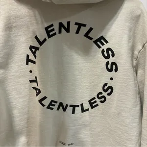 Talentless Heavyweight Circle Logo Hoodie Cream thumbnail 9