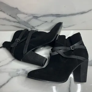 Carlos Santana Womens Black Suede Festival Boho Heeled Miles Boots Sz 7 Festival thumbnail 6