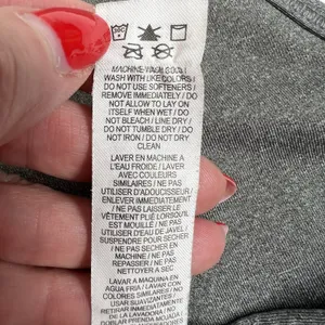 Nike M Medium Sports Bra Racerback Center Swoosh Logo Gray Black Workout Fitness thumbnail 10