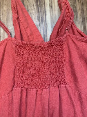 Burnt Orange Button Up Dress thumbnail 3