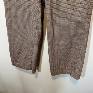 J. Crew Women's Brown‎ Houndstooth Straight Leg Trousers Plaid Dress Pants 6 thumbnail 3