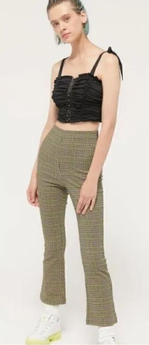 Urban Outfitters Plaid Kick Boot Pants Women’s 0 thumbnail 1