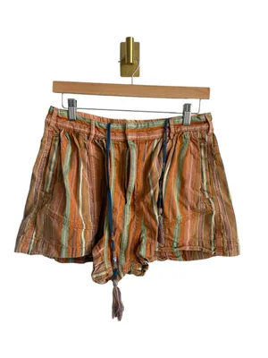 Free People Kahuna Harem Shorts Multicolor Striped Tassel Boho Size Small thumbnail 2