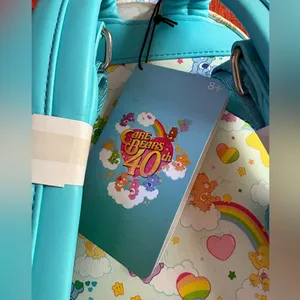 NWT Genuine Loungefly Care Bear 40th Anniversary Rainbow Mini Backpack thumbnail 4