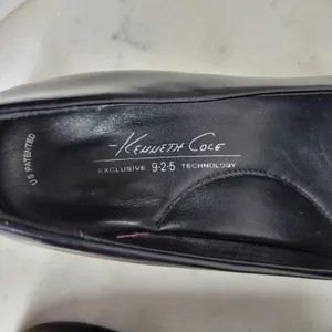 VTG Kenneth Cole Hudson Loafers 7 Black White Two Tone Leather Slip On Flats thumbnail 8