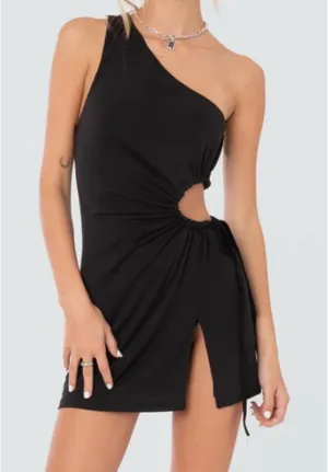Edikted Black Mini Dress thumbnail 1