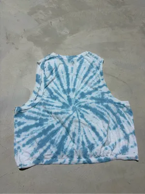 Free people FP movement Blue Tie-Dye Cropped Muscle Tank Top medium thumbnail 10