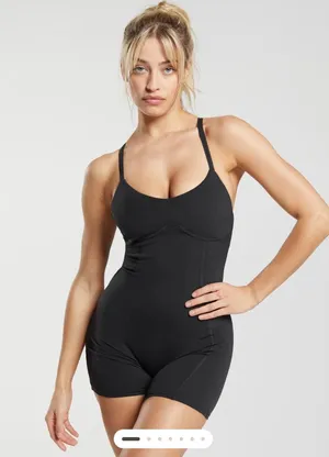 Gymshark Black Strappy All in One xs thumbnail 1