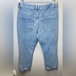 Free People We The Free Dylan High‎ Rise Bootcut Distressed Button Fly Jeans 27 thumbnail 3