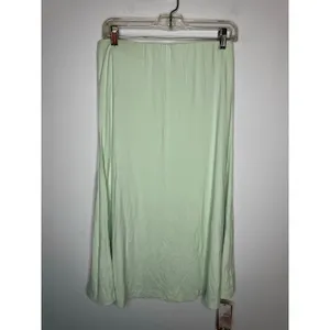 NWT OGL Move Mint Sage Light Green Flowy A-Line Maxi Midi Skirt Women Medium thumbnail 2
