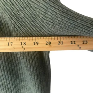 M & S‎ Collection Women's Size Medium Green Tight Knit Turtle Neck Sweater thumbnail 7