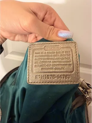Vintage Coach Kristin Metallic Leather Hobo Bag 2010 thumbnail 4