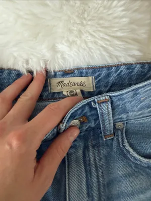 Madewell Light Blue High-Rise Denim Shorts thumbnail 2