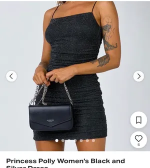 Princess Polly Dress Black Mini thumbnail 2
