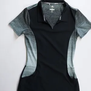 Adidas Women's Black Grey Golf Range Dress Short Sleeve‎ V-Neck Pockets Size XS thumbnail 10