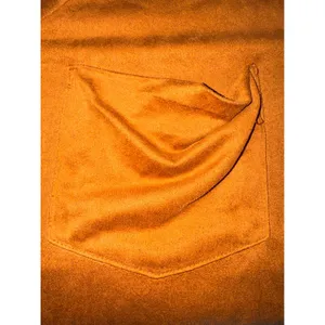 Another Love Womens V-Neck Faux Suede Pocket T-Shirt‎ Cognac Brown VCKN1000S2TBC thumbnail 5
