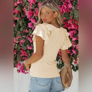 Boutique Tiered Ruffled Short Sleeve Top thumbnail 5