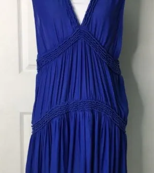 Free People dress or top blue medium tiered m thumbnail 11