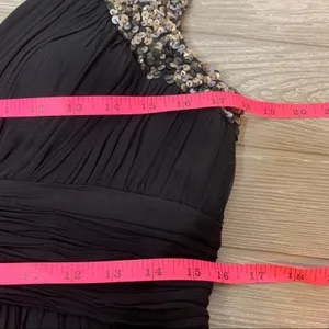 Scala silk sequined open back fit flare‎ dress thumbnail 7