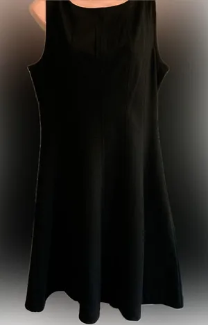 APT9 Sleeveless A-Line Black Knee Length Pleated Dress Size SM Zipper Back thumbnail 1