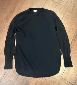 J. Crew Black Crewneck Women’s Sweater in Black Size Medium - C1-618 thumbnail 1