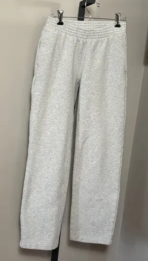 TNA Cozy Fleece Boyfriend 2XS Light Gray Sweatpants Lounge Pants XXS thumbnail 1