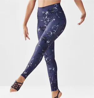 Fabletics Purple Floral High Rise Leggings Size Small thumbnail 1