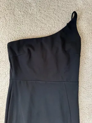 Windsor Black Formal One-Shoulder High Slit Dress thumbnail 4