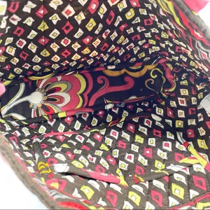 Vera Bradley Puccini Retired Pattern Small Tote Toggle Close Brown Abstract‎ thumbnail 4