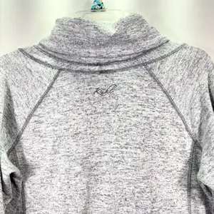 Kuhl Women Mock Neck Lea‎ Pullover Sweatshirt Gray Outdoors Activewear Large thumbnail 3