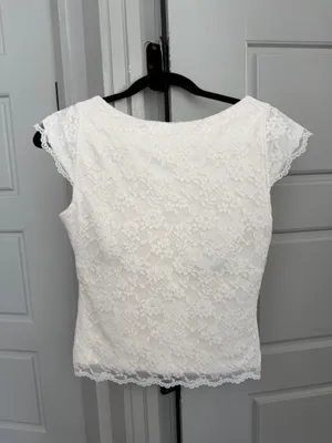 Abercrombie & Fitch Bra-Free Short Sleeve Lace Reversible Top thumbnail 2
