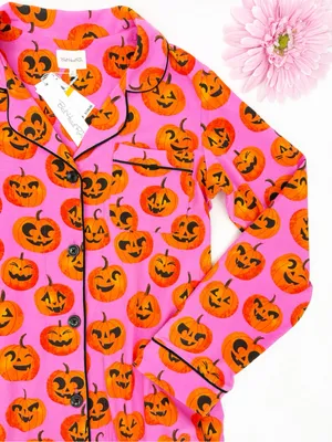 BedHead PJs Jolly Jack-O-Lantern Long Sleeve Classic Stretch Jersey Pajama Set thumbnail 8