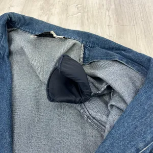 Lisa Josephs Vintage Longline Cotton Retro Oversized Denim Jean Jacket Pockets thumbnail 8