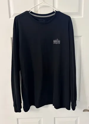 Patagonia Black Men’s Long-Sleeve Crewneck Shirt thumbnail 1