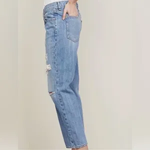 Rag‎ & Bone Distressed Boy Jean in Hel Blue Size 25 thumbnail 3
