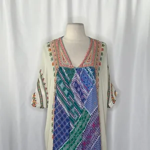 Anthropologie TANVI KEDIA Veena Beaded Caftan Beaded Mini Dress Bohemian Small thumbnail 3