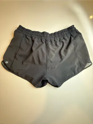 Lululemon Speed Running Shorts‎ Black Lined Athletic Gym Yoga Women Size 8 thumbnail 3