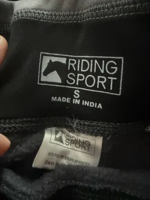 {RIDING SPORT} Knee Patch Gray Fleece-Lined Horseback Riding Breeches Leggings thumbnail 6
