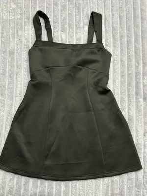 Black Pinafore Overall Dress — Size M — Preppy / Dark Academia Style thumbnail 1