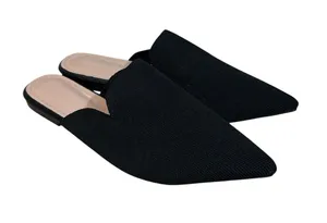 Cuccoo Womens Pointed Toe Backless Flats NWOT Black Size 9 thumbnail 1