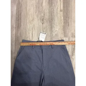 Noli Zurich Trouser Blue Gray Pinstripe Wide Leg Dress Pants Size 8 Women's New thumbnail 7