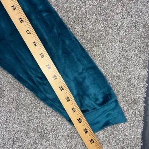 Juicy Couture Velour Cropped Hoodie‎ Women L Blue Rhinestone Logo Y2K McBling thumbnail 6